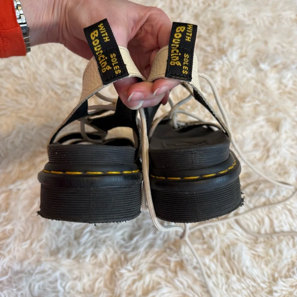 Dr. Martens White Strappy Sandals - Picture 8 of 9